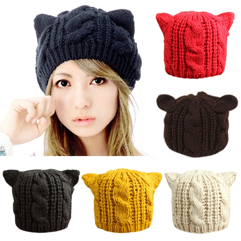 Fashion Casual Lady Girls Winter Warm Knitting Wool Cat Ear Beanie Ski Hat Cap JL, Beige
Fashion Casual Lady Girls Winter Warm Knitting Wool Cat Ear Beanie Ski Hat Cap JL, Beige