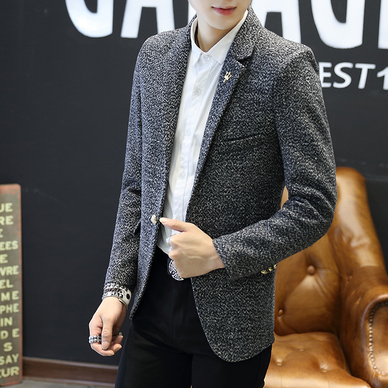 New Mens Blazer Suits Quality fashion Blazers Slim Fit Woolen Outwear top Coat Costume Homme dropshipping brand clothes, Black
New Mens Blazer Suits Quality fashion Blazers Slim Fit Woolen Outwear top Coat Costume Homme dropshipping brand clothes, Black