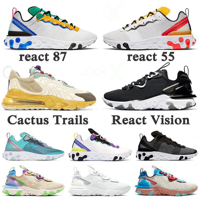 2020 New React Vision Element 55 87 SE Anthracite Cactus Trails Bauhaus Running Shoes Triple Black White Desert Oasis Mens Trainers Sneakers, Triple white 36-45
2020 New React Vision Element 55 87 SE Anthracite Cactus Trails Bauhaus Running Shoes Triple Black White Desert Oasis Mens Trainers Sneakers, Triple white 36-45