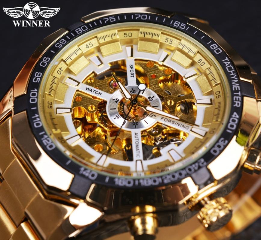 Winner Classic Transparent Full Golden Mens Watches Top Men Sport Automatic Watch Skeleton Watch Clock Wrist, Black
Winner Classic Transparent Full Golden Mens Watches Top Men Sport Automatic Watch Skeleton Watch Clock Wrist, Black