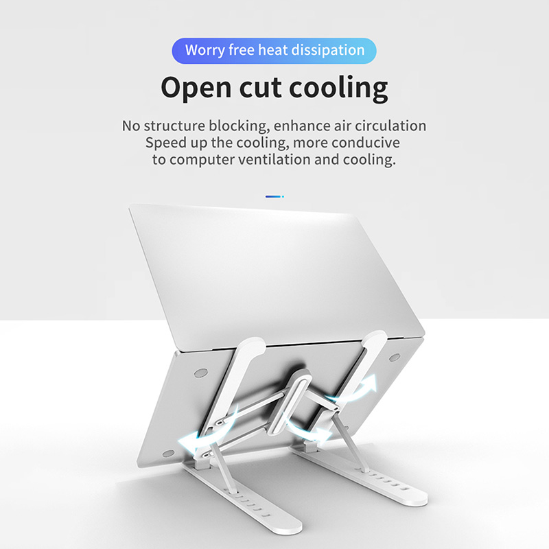 Aluminum Alloy Laptop Holder Folding Notebook Holder For macbook Lenovo HP Adjustable Height Computer Cooling Bracket