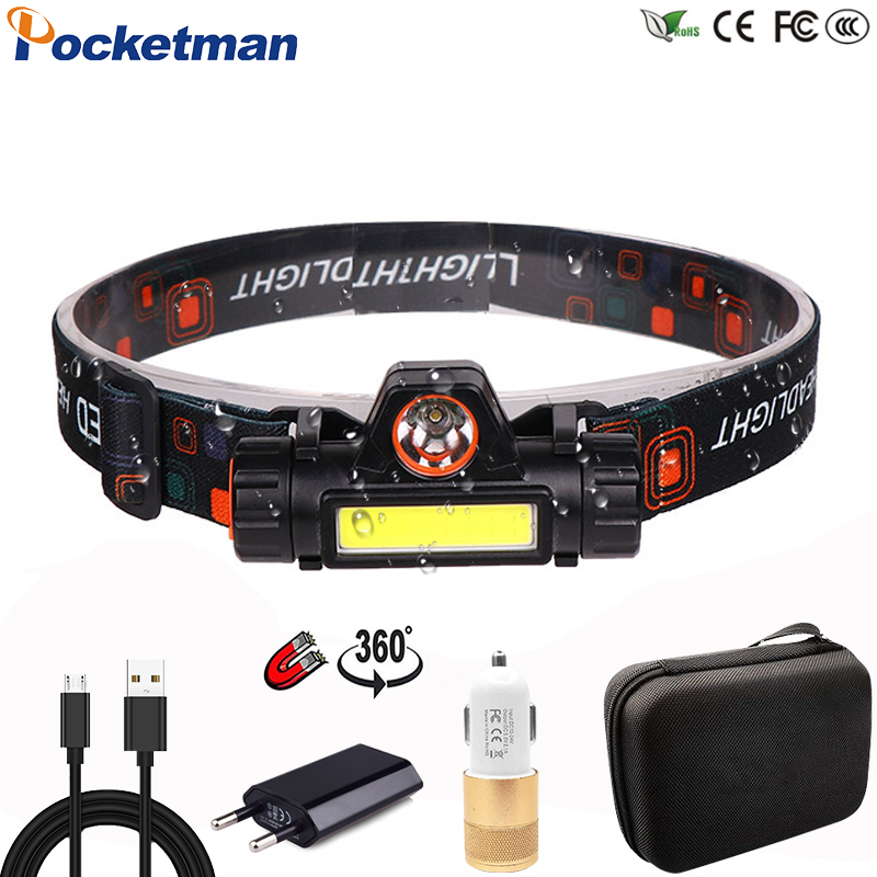 Portable mini High Power LED Headlamp Built-in Battery T6+COB USB Rechargeable Headlight Waterproof Head Torch Head Lamp
Portable mini High Power LED Headlamp Built-in Battery T6+COB USB Rechargeable Headlight Waterproof Head Torch Head Lamp