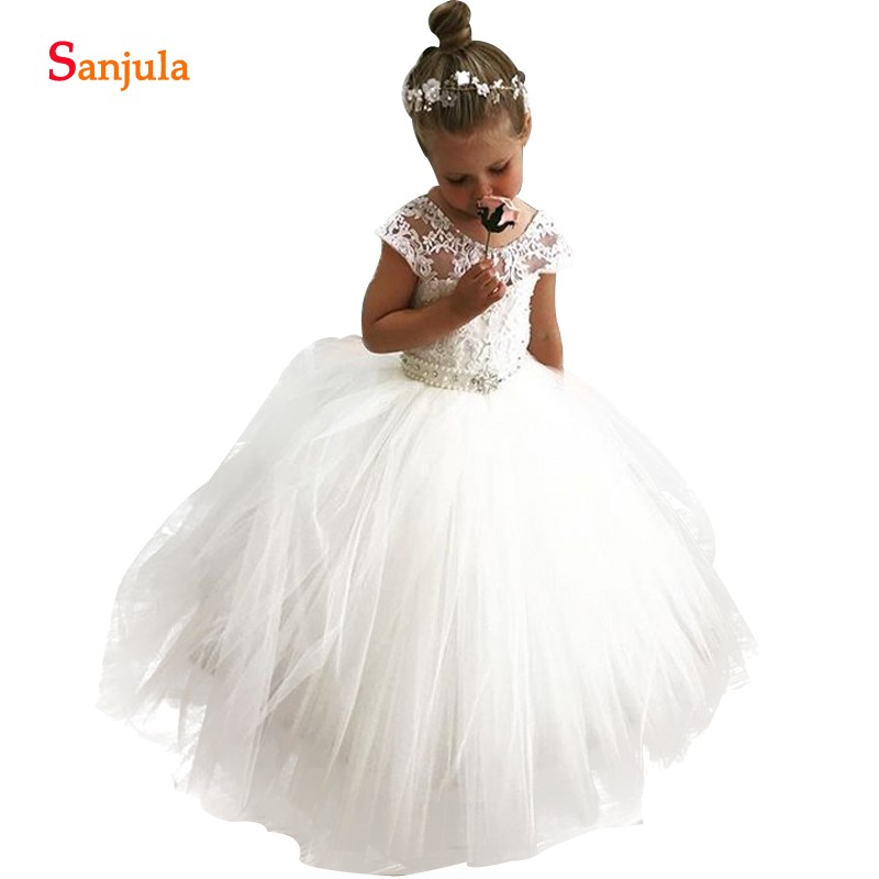 2020 Appliques Flower Girl Dresses With Pearls Beading Sash Ball Gown Ivory Kids Wedding Party Dress Children Gown SF004, Blue
2020 Appliques Flower Girl Dresses With Pearls Beading Sash Ball Gown Ivory Kids Wedding Party Dress Children Gown SF004, Blue
