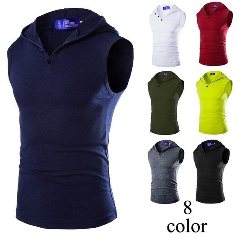 mens workout shirts New Men Bodybuilding Fitness Sleeveless Vest Hooded Pullover Tops Male Tank Tops Hoodies Solid Singlets MX200815, White;black
mens workout shirts New Men Bodybuilding Fitness Sleeveless Vest Hooded Pullover Tops Male Tank Tops Hoodies Solid Singlets MX200815, White;black