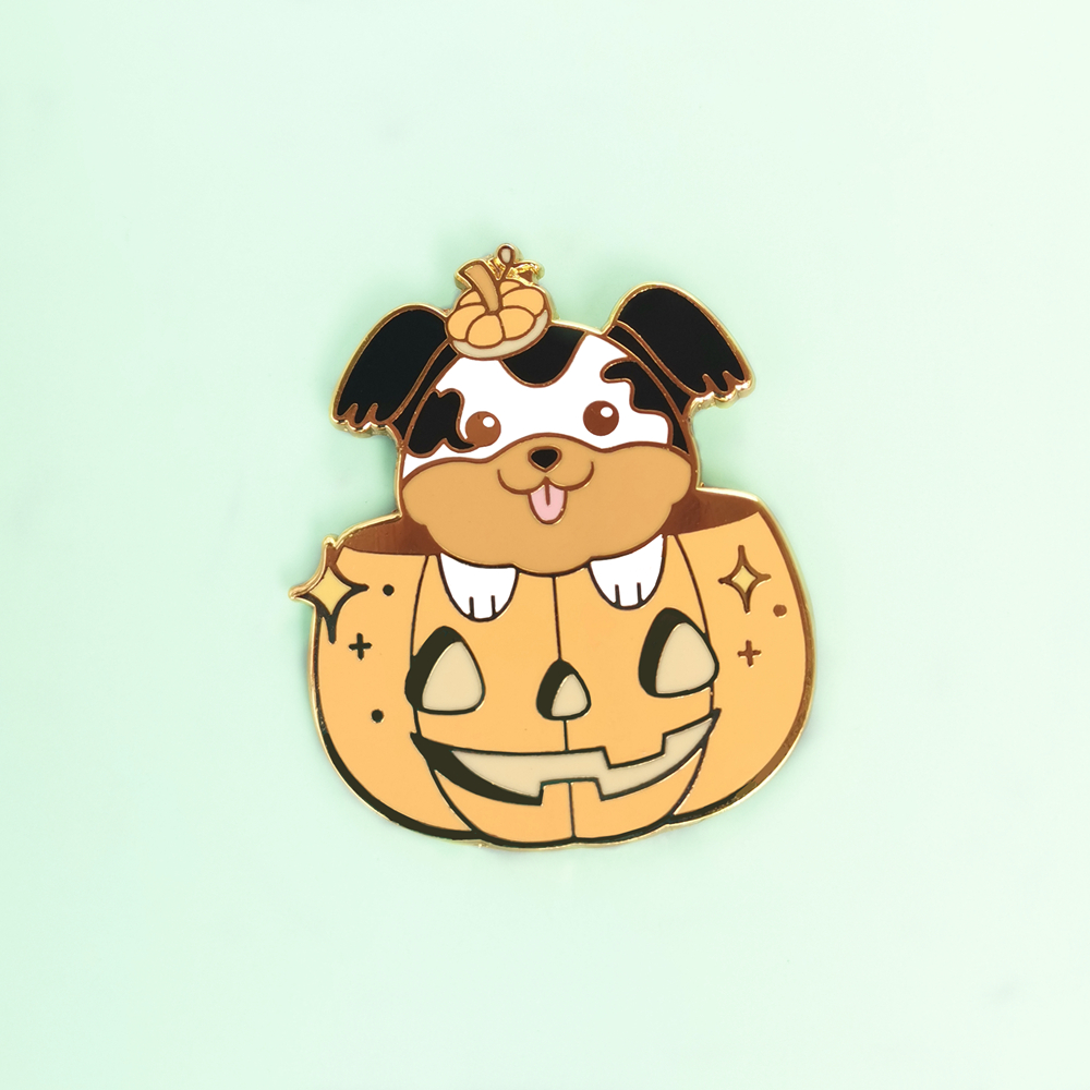 Cute Pumpkin Lantern Crown Dog Hard Enamel Pin Fashion Cartoons Animal Brooch Dogs Lover Badge Jewelry Gothic Halloween Gift, Gray
Cute Pumpkin Lantern Crown Dog Hard Enamel Pin Fashion Cartoons Animal Brooch Dogs Lover Badge Jewelry Gothic Halloween Gift, Gray