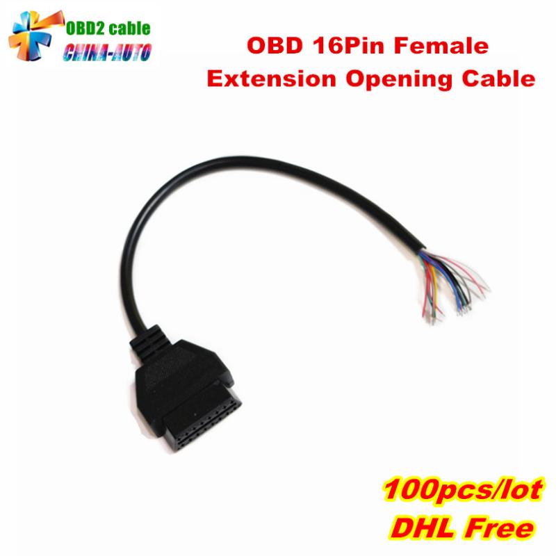 100pcs/lot OBD EOBD OBDII 16Pin Female Extension Opening Cable OBD2 Car Diagnostic Interface Connector Female Converter
100pcs/lot OBD EOBD OBDII 16Pin Female Extension Opening Cable OBD2 Car Diagnostic Interface Connector Female Converter