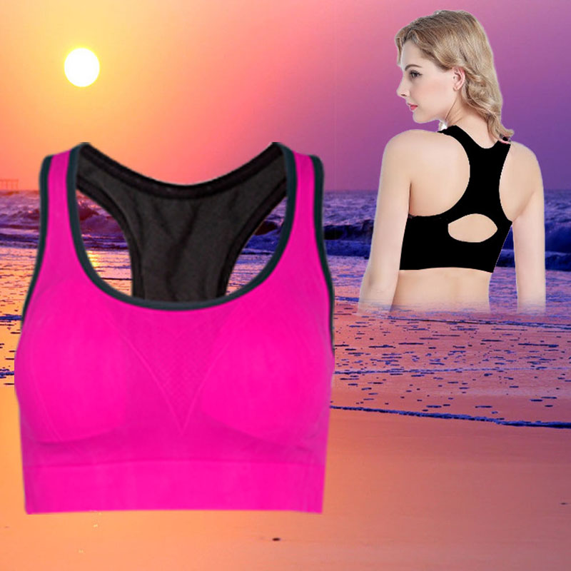 Women Sexy Fitness Absorb Sweat Sports Bra Female Running Gym Padded Shockproof Underwear Push Up Yoga Crop Top Bras, Hot pink
Women Sexy Fitness Absorb Sweat Sports Bra Female Running Gym Padded Shockproof Underwear Push Up Yoga Crop Top Bras, Hot pink
