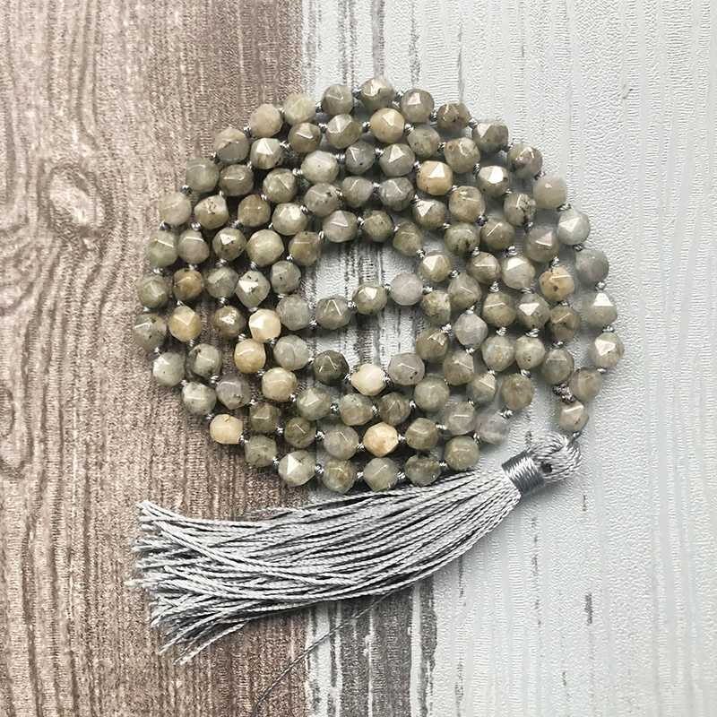 108 Mala Beads Star Cut Labradorite Necklaces Long Tassel Knotted Necklace Mala Necklace Healing Meditation Jewelry For Men
108 Mala Beads Star Cut Labradorite Necklaces Long Tassel Knotted Necklace Mala Necklace Healing Meditation Jewelry For Men