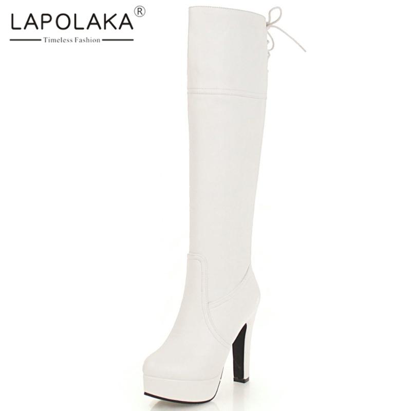 Lapolaka Hot Sale 2020 Large Size 45 Ultra-High Heels Concise Platform cross-tied Fake Mother Knee-High Boots Women Shoes, White thin fur
Lapolaka Hot Sale 2020 Large Size 45 Ultra-High Heels Concise Platform cross-tied Fake Mother Knee-High Boots Women Shoes, White thin fur