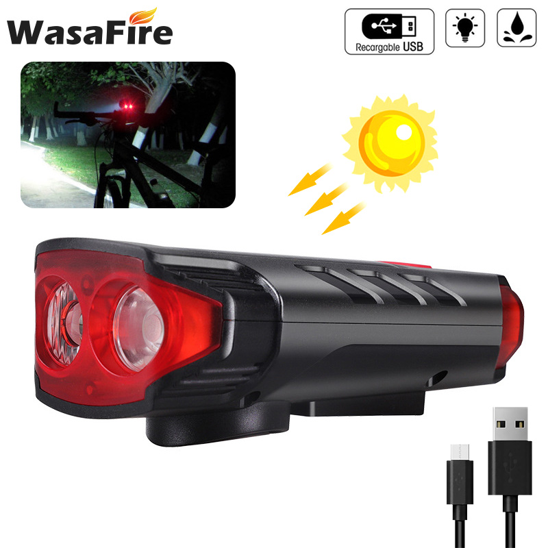 WasaFire Solar Powered Bike Front Light 2*T6 USB Rechargeable Bicycle Headlight Waterproof 5 Modes Bicycle Light With Horn Bell
WasaFire Solar Powered Bike Front Light 2*T6 USB Rechargeable Bicycle Headlight Waterproof 5 Modes Bicycle Light With Horn Bell