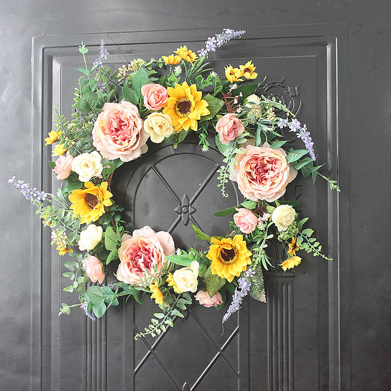 HOT SALE 50cm Artificial Flower Wreath Peony Wreath Spring Round for the Front Door Wedding Home Decor, As shown
HOT SALE 50cm Artificial Flower Wreath Peony Wreath Spring Round for the Front Door Wedding Home Decor, As shown