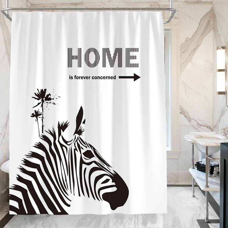 Modern Minimalist Zebra Shower Curtain Waterproof Mildew-Proof Shower Curtain Bathroom Polyester Bathroom
Modern Minimalist Zebra Shower Curtain Waterproof Mildew-Proof Shower Curtain Bathroom Polyester Bathroom