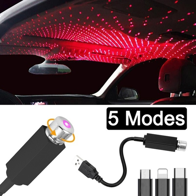 LED Car Roof Star Night Light Projector Atmosphere Galaxy Lamp USB Decorative Car Lights Adjustable Multiple Lighting Effects
LED Car Roof Star Night Light Projector Atmosphere Galaxy Lamp USB Decorative Car Lights Adjustable Multiple Lighting Effects
