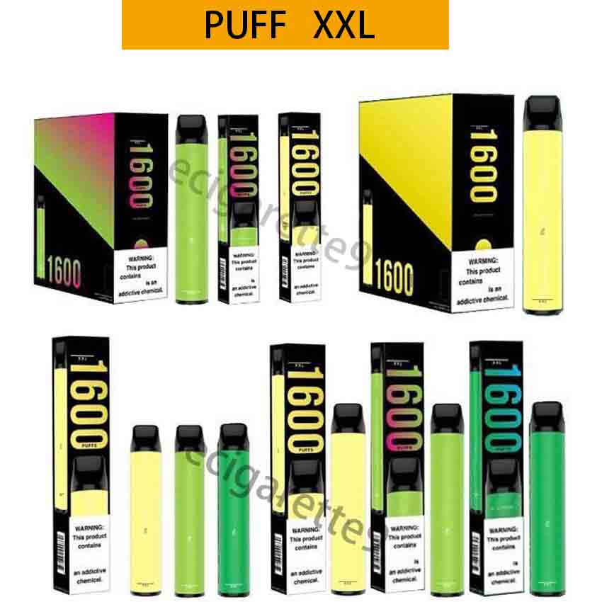 Puff XXL Disposable Vape pen Pods Device Puff xxl 1000mAh Battery 6.5ml 1600 puffs Kit disposable e cigarettes 10 colors 
Puff XXL Disposable Vape pen Pods Device Puff xxl 1000mAh Battery 6.5ml 1600 puffs Kit disposable e cigarettes 10 colors