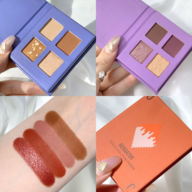 4 Colors Poker Eyeshadow Palette Glitter Sequins Waterproof Eyes Shadow Pigment Shimmer Matte Eyeshadows Set Makeup for Women
4 Colors Poker Eyeshadow Palette Glitter Sequins Waterproof Eyes Shadow Pigment Shimmer Matte Eyeshadows Set Makeup for Women