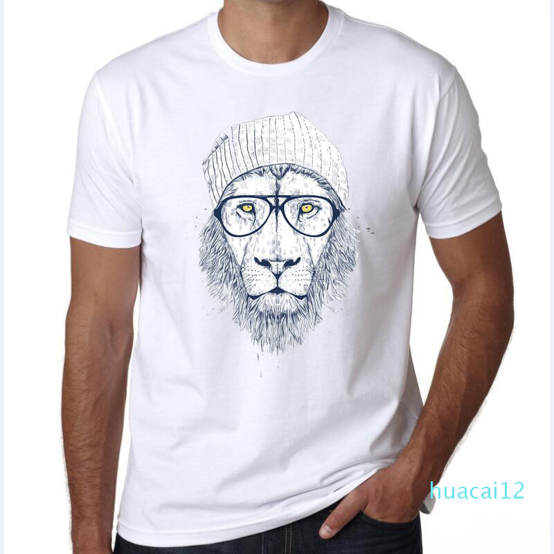 Hot Sale Fashion Cotton O-neck Lion Printed T Shirt for Men Summer Short Sleeve Casual Men Hip Hop Tshirt Tops Tees, White 2
Hot Sale Fashion Cotton O-neck Lion Printed T Shirt for Men Summer Short Sleeve Casual Men Hip Hop Tshirt Tops Tees, White 2