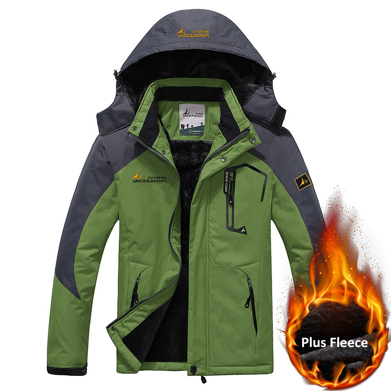 Outdoor Hooded Plus Velvet Jacket Men And Women Couple Ski Hiking Suit Thicken Warm Windproof Waterproof Large Size Cotton Coats, Men denim blue
Outdoor Hooded Plus Velvet Jacket Men And Women Couple Ski Hiking Suit Thicken Warm Windproof Waterproof Large Size Cotton Coats, Men denim blue