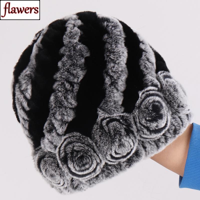 New Russian Women Flowers 100% Genuine Rex Fur Hat Winter Floral Rex Fur Beanies Hats Knitted Real Striped Cap, Red
New Russian Women Flowers 100% Genuine Rex Fur Hat Winter Floral Rex Fur Beanies Hats Knitted Real Striped Cap, Red