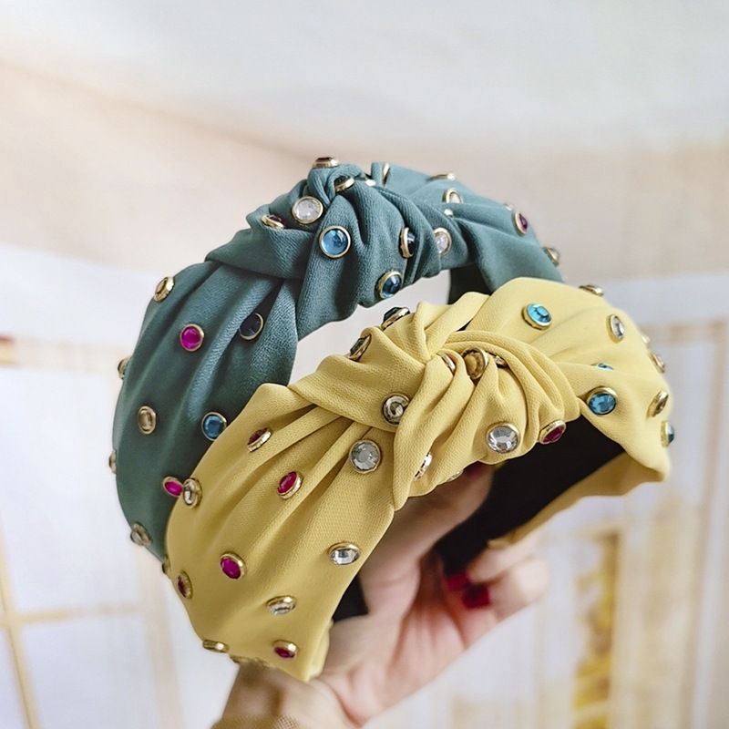 Fashion Women Hair Accessories Knotted Colorful Diamonds Hairbands Wide Headband For Girls Simple Korean INS Headwear Hair Hoop
Fashion Women Hair Accessories Knotted Colorful Diamonds Hairbands Wide Headband For Girls Simple Korean INS Headwear Hair Hoop