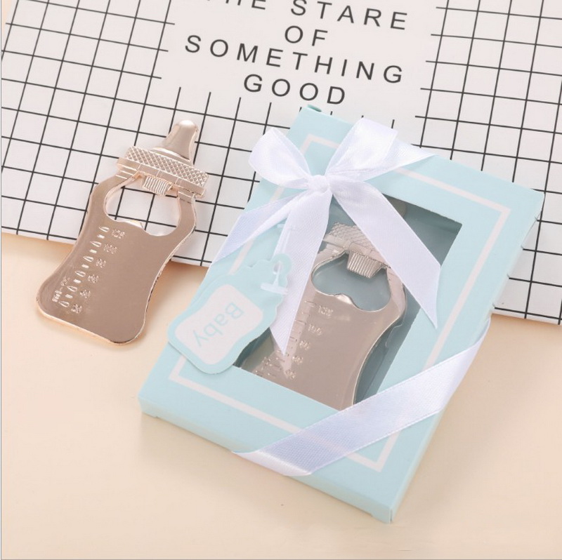 Gold Feeding-bottle Bottle Opener in Blue Box Baby Boy Shower Favors Newborn Christening Party Giveaways For Guest 10PCS
Gold Feeding-bottle Bottle Opener in Blue Box Baby Boy Shower Favors Newborn Christening Party Giveaways For Guest 10PCS
