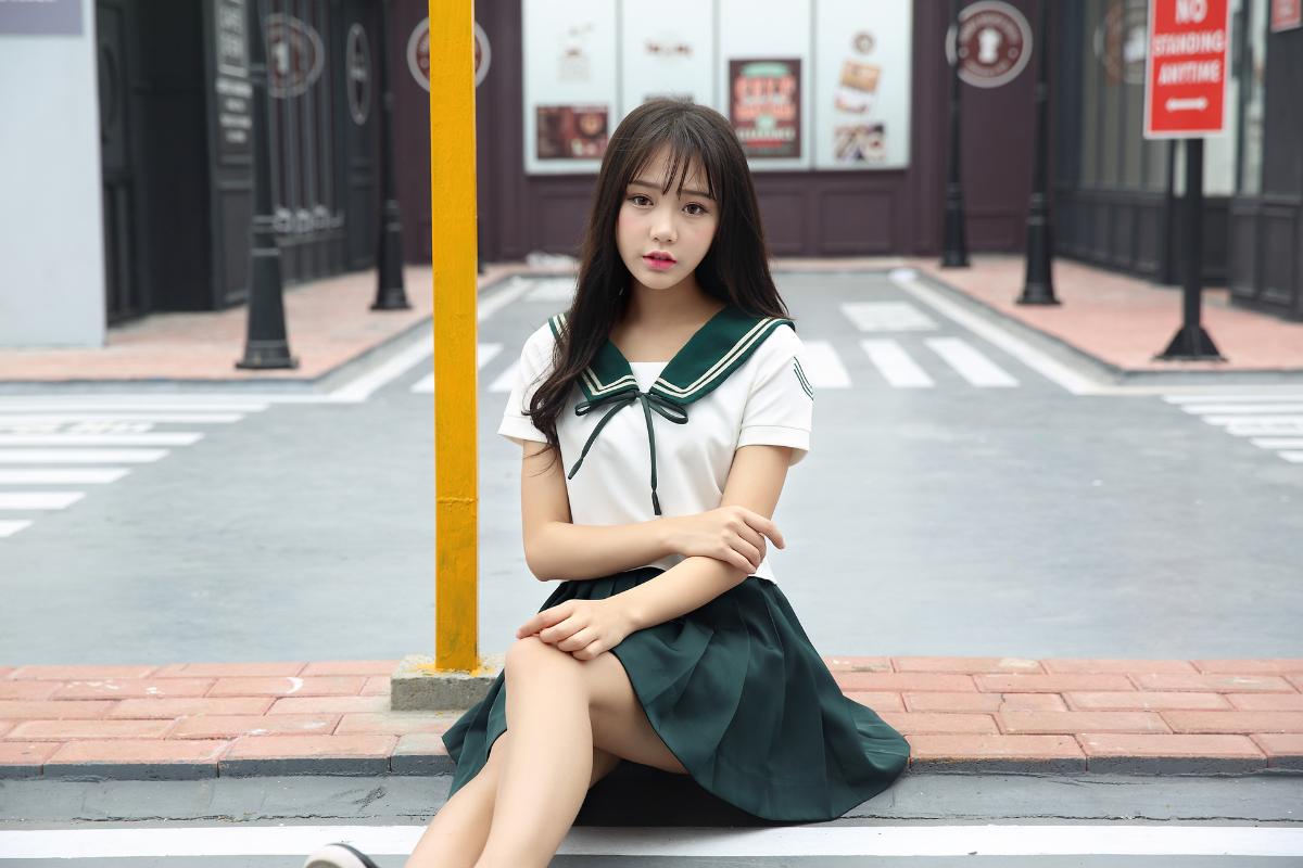 High Quality Girl Japanese Uniform Sailor School Uniform Set Plus Size XL White-Green Skirt Short Sleeve Shirt, Collar 1
High Quality Girl Japanese Uniform Sailor School Uniform Set Plus Size XL White-Green Skirt Short Sleeve Shirt, Collar 1