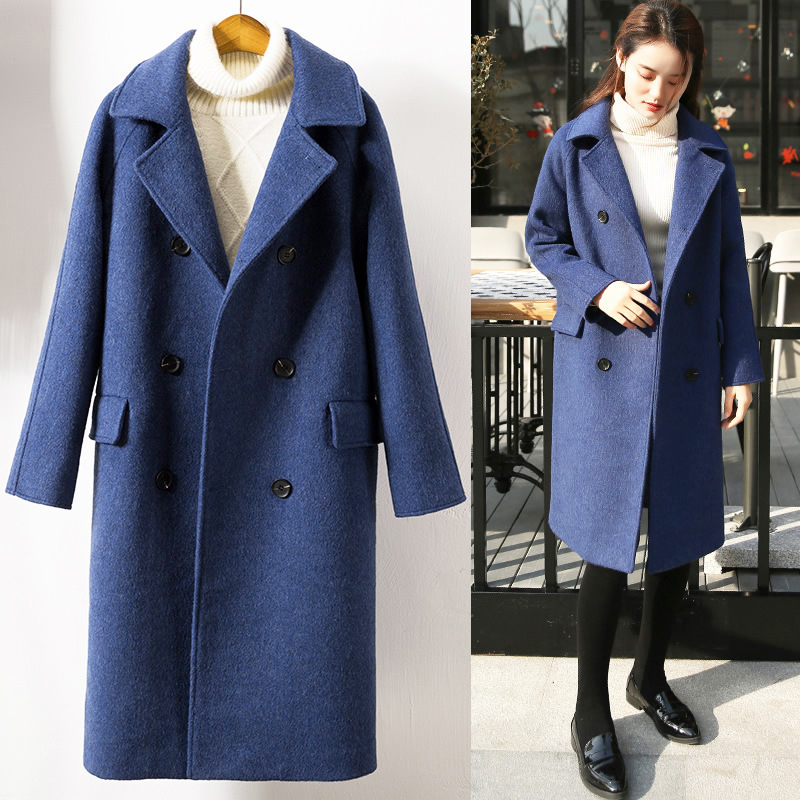 Office Lady Solid Long Women Wool Coat Turn-down Collar Winter Jacket Wide-waisted Double Breasted Cashmere Coat Nice, Blue
Office Lady Solid Long Women Wool Coat Turn-down Collar Winter Jacket Wide-waisted Double Breasted Cashmere Coat Nice, Blue