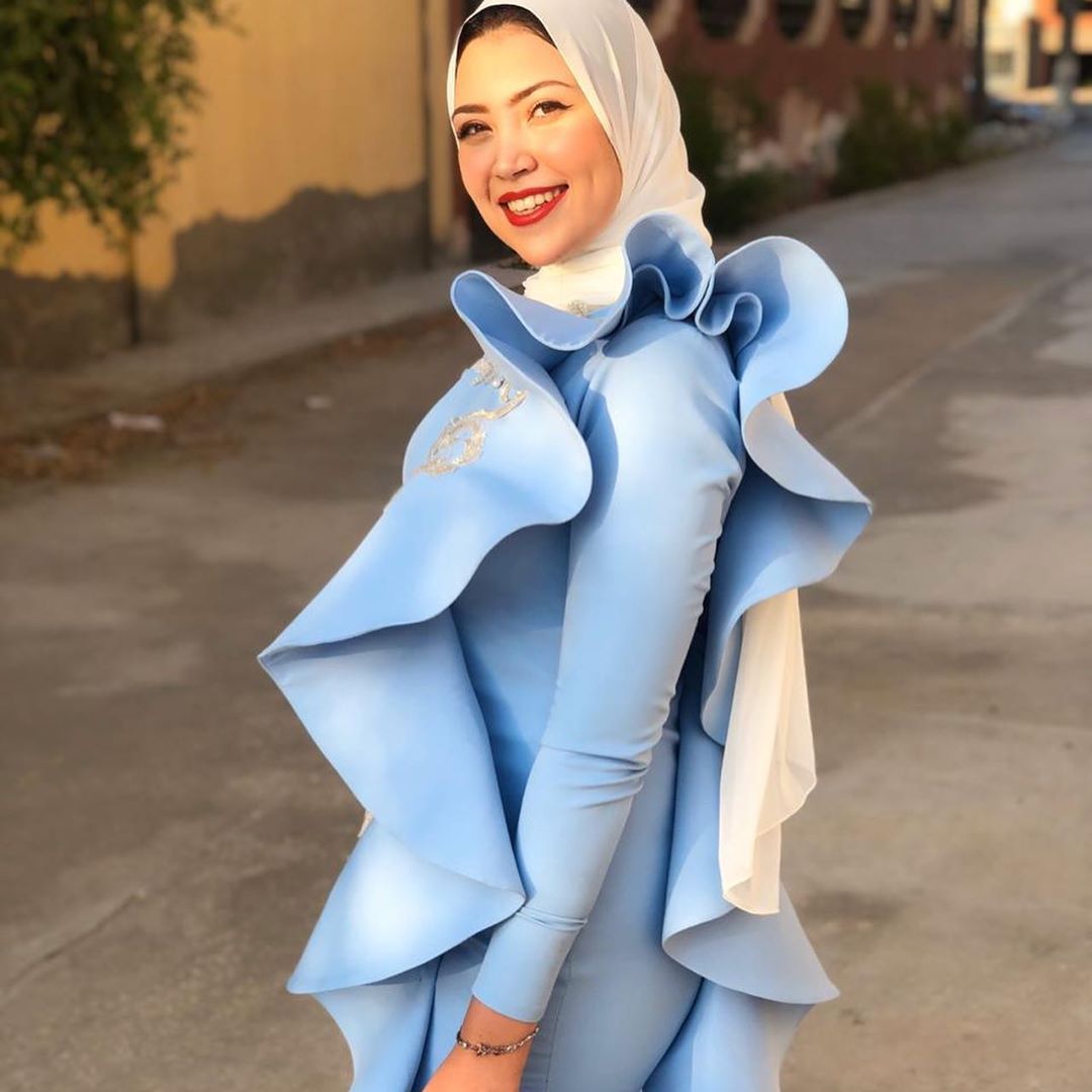 arabic aso ebi muslim blue lace beaded evening dresses long sleeves prom dresses mermaid formal party second reception gowns zj0394