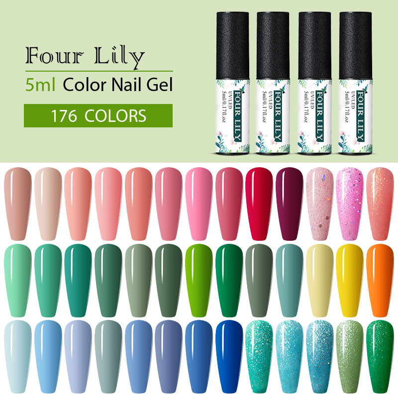 Four Lily 176 Colors Gel Nail Polish Pure Nail Color Gel Lacquer Soak Off UV Varnish Base Coat No Wipe Top Coat, Ms06785
Four Lily 176 Colors Gel Nail Polish Pure Nail Color Gel Lacquer Soak Off UV Varnish Base Coat No Wipe Top Coat, Ms06785