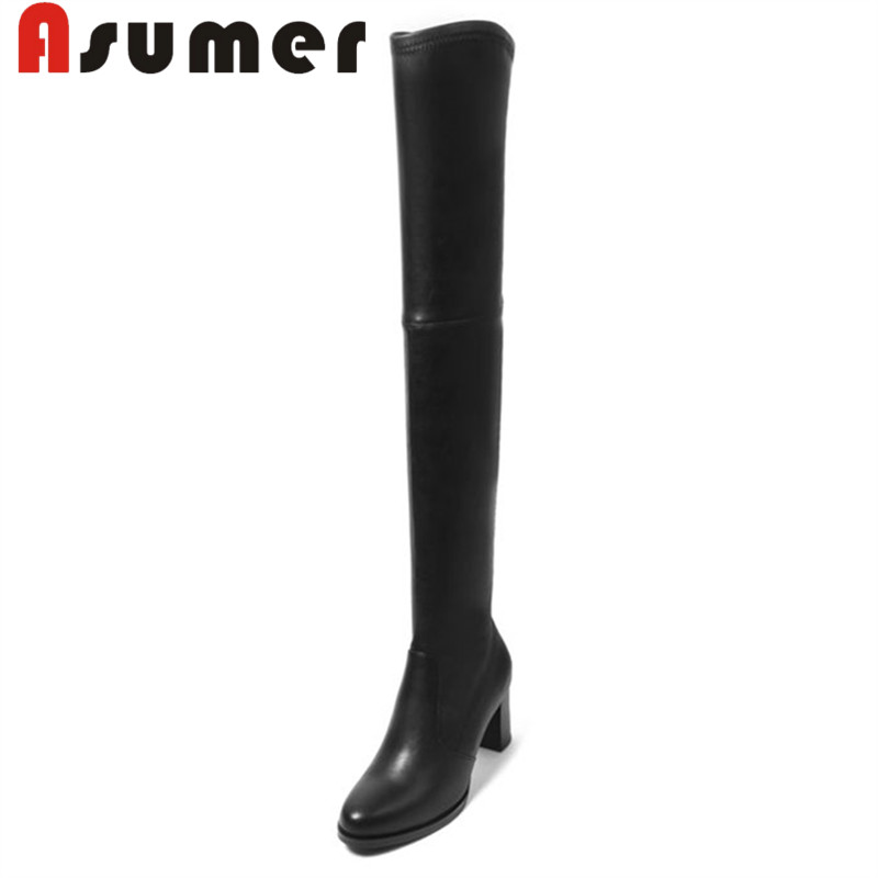 ASUMER 2020 NEW over the knee boots for women fashion solid simple winter boots thick heels sexy pu+genuine leather, Black not fur
ASUMER 2020 NEW over the knee boots for women fashion solid simple winter boots thick heels sexy pu+genuine leather, Black not fur