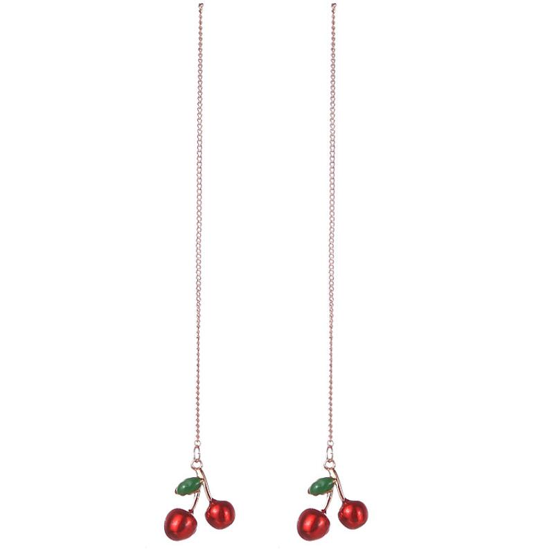 2020 Korean new trend tassels show thin face drop dangle earrings for women fashion sweet beauty raw red cherry long rose gold earrings
2020 Korean new trend tassels show thin face drop dangle earrings for women fashion sweet beauty raw red cherry long rose gold earrings