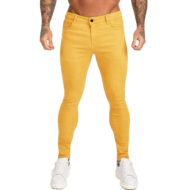 Men Stretch Skinny Solid Jeans 4 Color Casual Slim Fit Denim Trouser Male Yellow Red Gray Pants Male Slim Trousers, Color 3
Men Stretch Skinny Solid Jeans 4 Color Casual Slim Fit Denim Trouser Male Yellow Red Gray Pants Male Slim Trousers, Color 3