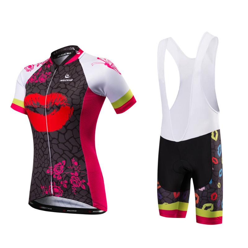 Women's Printed Cycling Jersey with Bib Shorts Red Lip Pattern Bike Clothing Suit Breathable Quick Dry Ultraviolet Outfits, Top
Women's Printed Cycling Jersey with Bib Shorts Red Lip Pattern Bike Clothing Suit Breathable Quick Dry Ultraviolet Outfits, Top