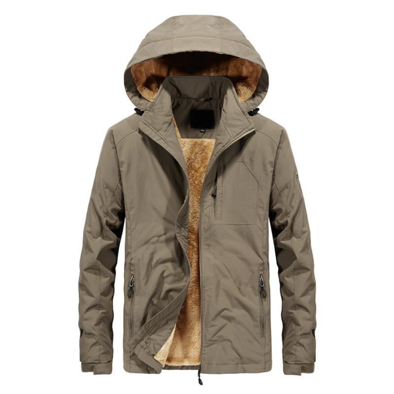 CHAMSGEND Jackets Men's Tide brand autumn and winter plus velvet thick large size jacket outdoor camping mountaineering, Black
CHAMSGEND Jackets Men's Tide brand autumn and winter plus velvet thick large size jacket outdoor camping mountaineering, Black