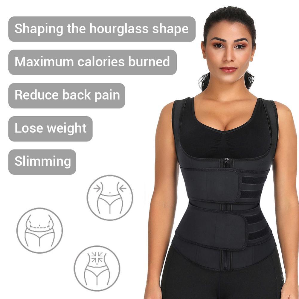 WAIST SECRET Latex Waist Trainer Body Shapers Women Corset Slimming Belts Vest Shaper Shapewear Corset Vest Waist Shaper T200819