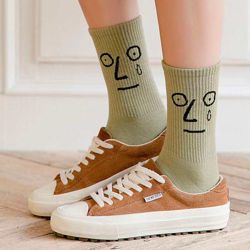 5 Pairs/Pack Unisex Surprise Mid Men Socks Harajuku ColorfulWinter Funny Socks Men 100 Cotton Kawaii Size 35-42 200924