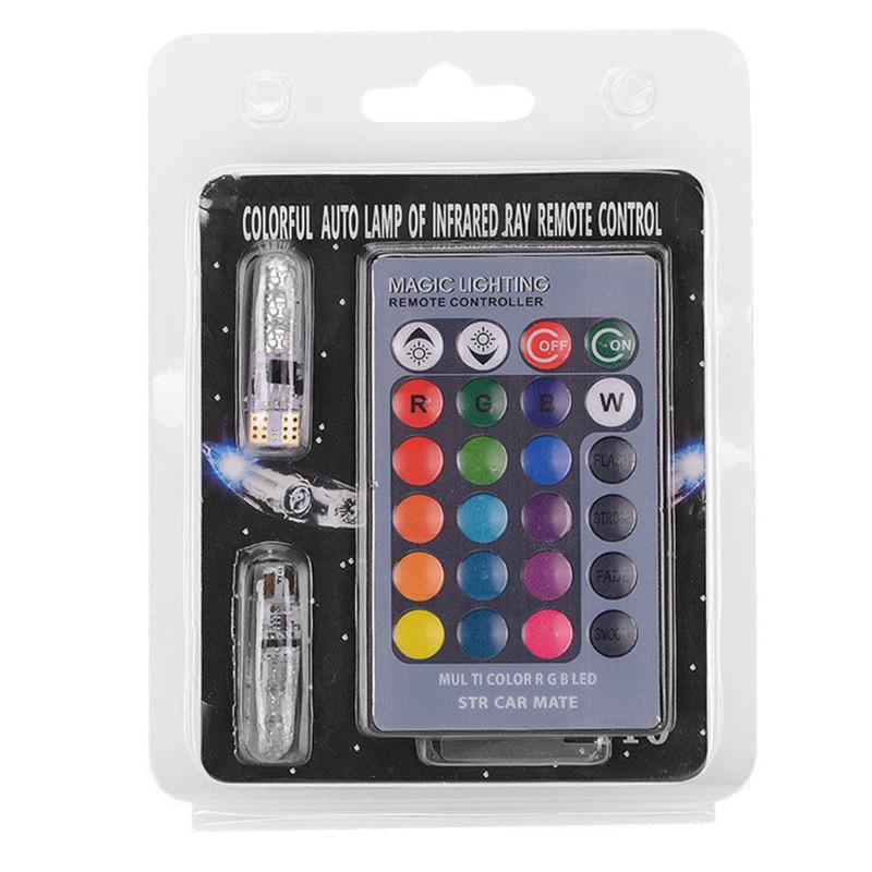 12V RGB LED License Plate Lamp Strobe Colorful Super Bright With Remote Control Wedge Bulbs Car Light Warning Accessories T10, As pic
12V RGB LED License Plate Lamp Strobe Colorful Super Bright With Remote Control Wedge Bulbs Car Light Warning Accessories T10, As pic
