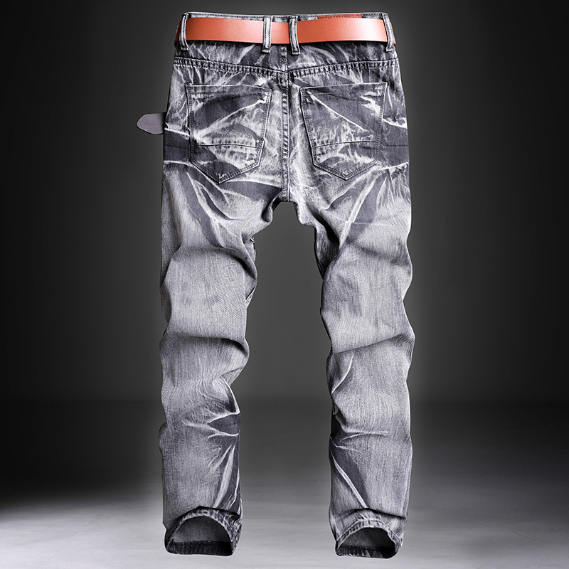 Jeans Men Male Jean Homme Mens Men'S Classic Fashions Pants Denim Biker Pant Slim Fit Baggy Straight Trousers Ripped MX200814