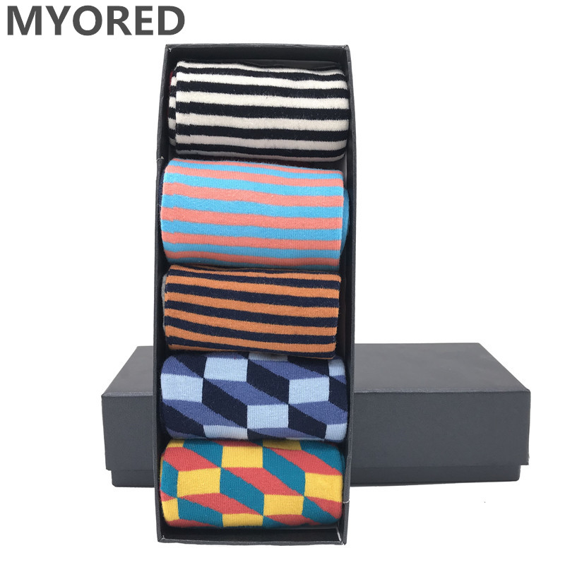 MYORED 5 pair/lot novelty socks men's socks cotton funny colorful striped fashion man for gifts, F053
MYORED 5 pair/lot novelty socks men's socks cotton funny colorful striped fashion man for gifts, F053