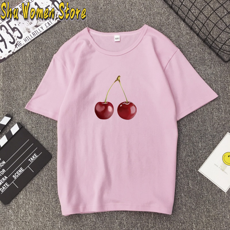 2020 Summer t shirt Women Fashion O Neck Short Sleeve tshirt Top Casual Cherry Shirt Tops Tee Female Tops Female Summer Harajuku, Pure white
2020 Summer t shirt Women Fashion O Neck Short Sleeve tshirt Top Casual Cherry Shirt Tops Tee Female Tops Female Summer Harajuku, Pure white