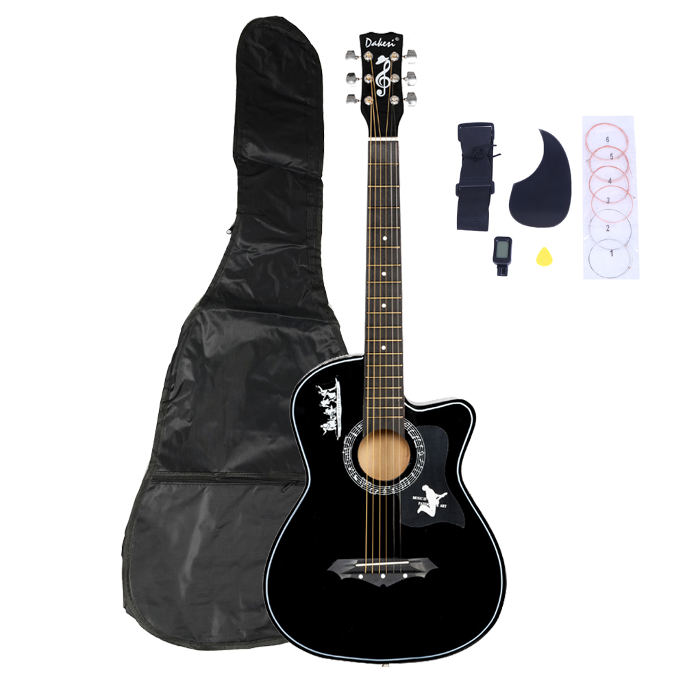 Black Fashion 38inch Basswood Cutaway Acoustic Guitar w/Bag String Pick Strap for Beginner Shipping from US
Black Fashion 38inch Basswood Cutaway Acoustic Guitar w/Bag String Pick Strap for Beginner Shipping from US