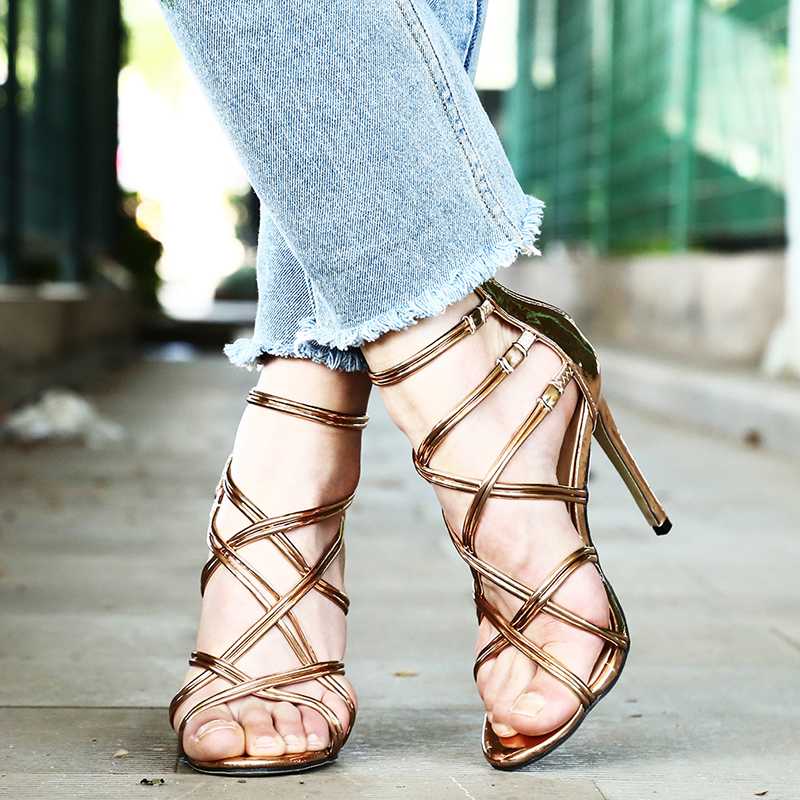 Summer Female Sandals Cross Tie Straps Wedding Pumps Women Sandalias Gladiator Roma Party Dress Bridal Shoes 11.5cm High Heels, Black
Summer Female Sandals Cross Tie Straps Wedding Pumps Women Sandalias Gladiator Roma Party Dress Bridal Shoes 11.5cm High Heels, Black