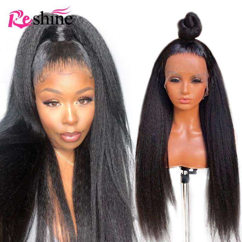 RESHINE Kinky Straight Wig 13x4 Lace Front Human Hair Wigs European Yaki Straight Human Hair Wig Pre Plucked With Baby, As pic
RESHINE Kinky Straight Wig 13x4 Lace Front Human Hair Wigs European Yaki Straight Human Hair Wig Pre Plucked With Baby, As pic