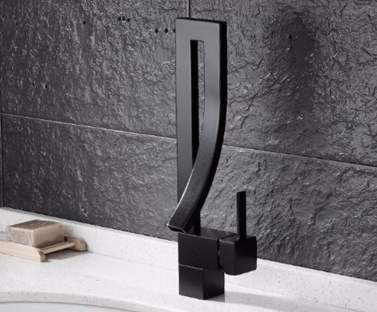 Modern Stylish Kitchen Faucet Hot And Cold Water Unique Bend Deck Moute Mixer Bathroom Faucet Torneiras Para Pia De Banheiro