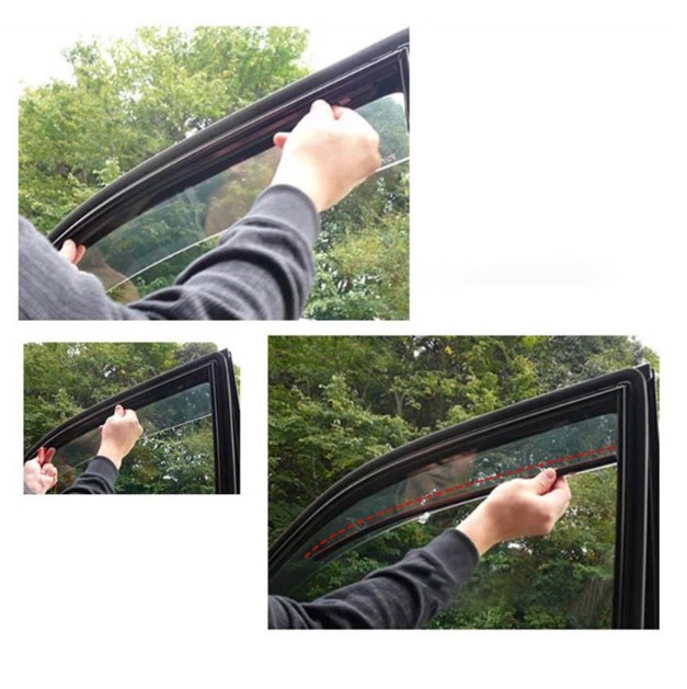 2pcs Universal Sunshade Car Curtain Car Side Window Sunshade Curtains Car-Styling Auto Windows Curtain Sun Visor Blinds Cover