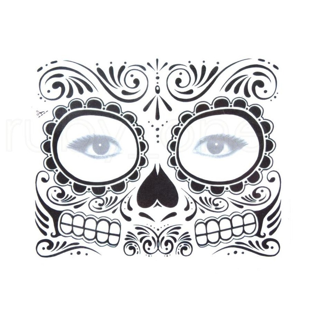 Disposable Eyeshadow Sticker Magic Eye Face Lace Style Waterproof Temporary Tattoo For Beauty Cosmetic Makup Stage Halloween Party