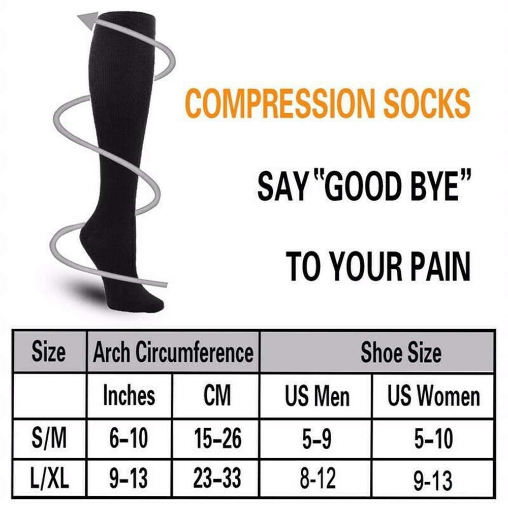 Palicy (3 Pairs) Compression Knee High Socks 20-30mm Hg Graduated Mens Womens S M L XL Foot Leg Support Stocking Sport Stockings CX200817