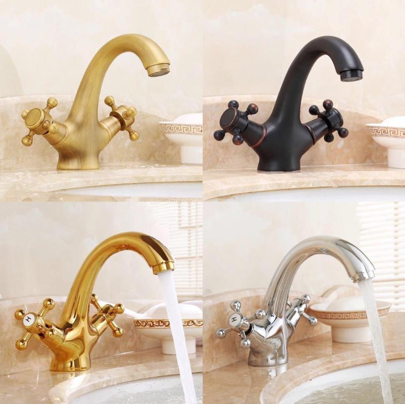 Bathroom Solid Brass Bronze Double Handle Control Antique Faucet Kitchen Bathroom Basin Mixer tap Robinet Antique Faucet
Bathroom Solid Brass Bronze Double Handle Control Antique Faucet Kitchen Bathroom Basin Mixer tap Robinet Antique Faucet