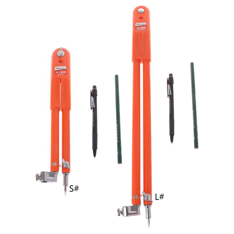 Carpenter Precision Pencil Compasses Large Diameter Adjustable Dividers Edge Marking Scribing
