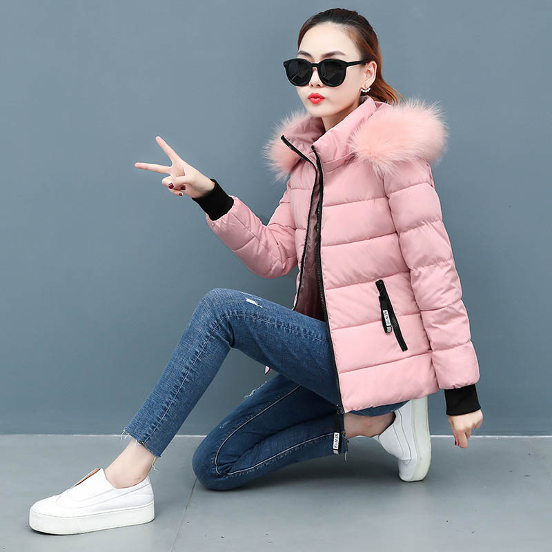 Winter Jacket Women Coat Fur Collar Parka Mujer Ladies Puffer Coat Women Elegant Casaco Loose Clothing Warm Outwear