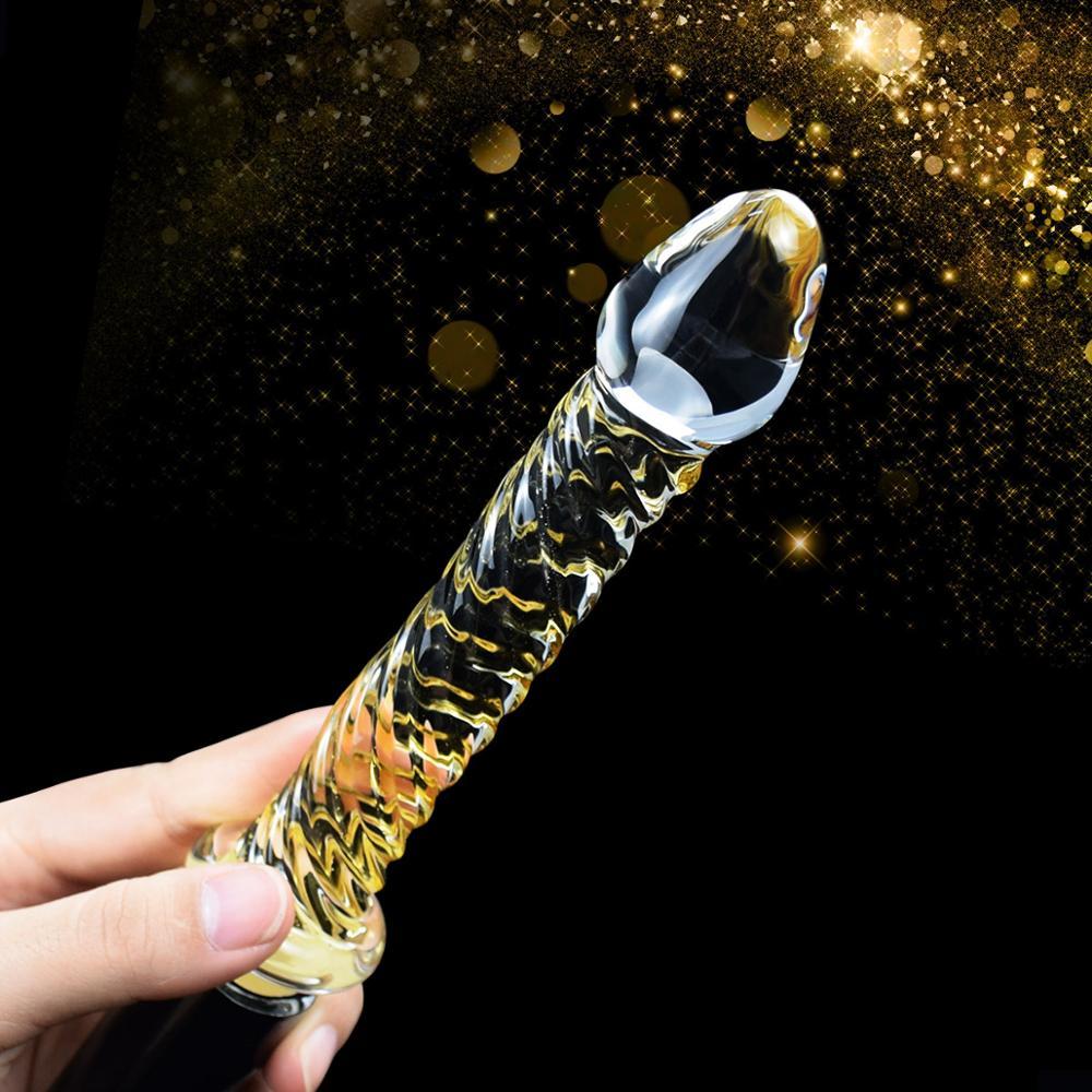 Glass Dildo Crystal Dildo For Sex Machine,Machine Gun Adapter Sex Toy 3XLR Port Glass Material Anal Beads iKenmu Sex Shop Y200422